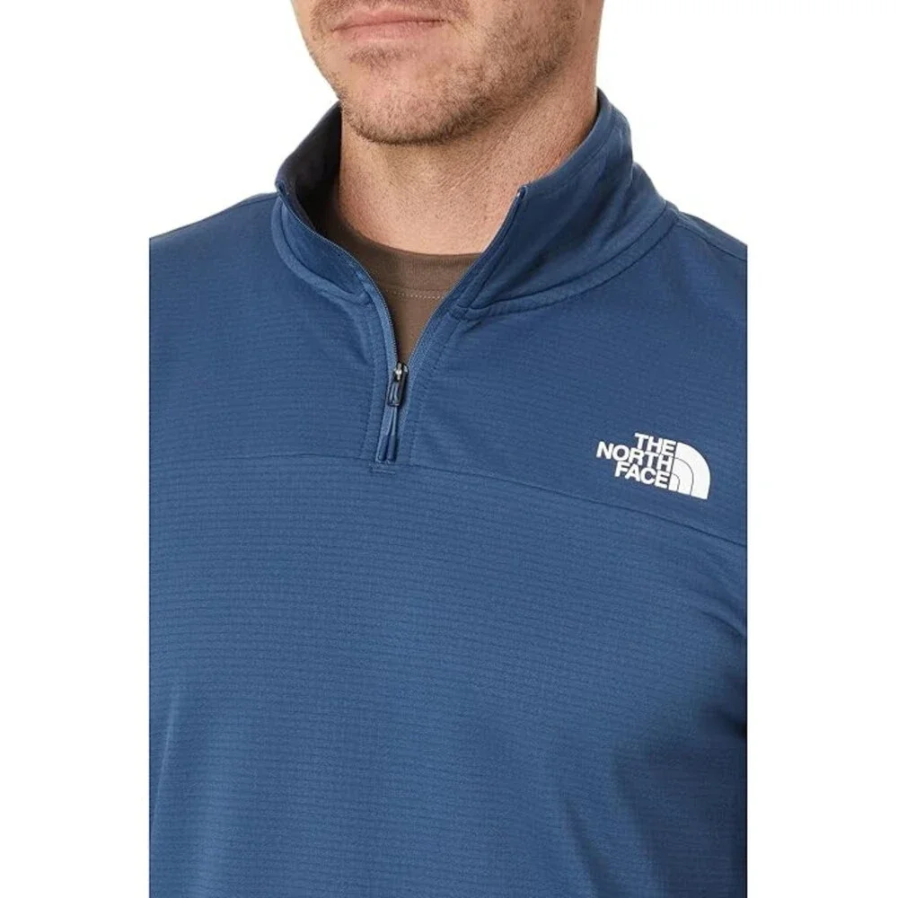 The North Face Cedar Trail Grid Jacket Men's XL Blue 1/4 Zip Long Sleeve GBO3392